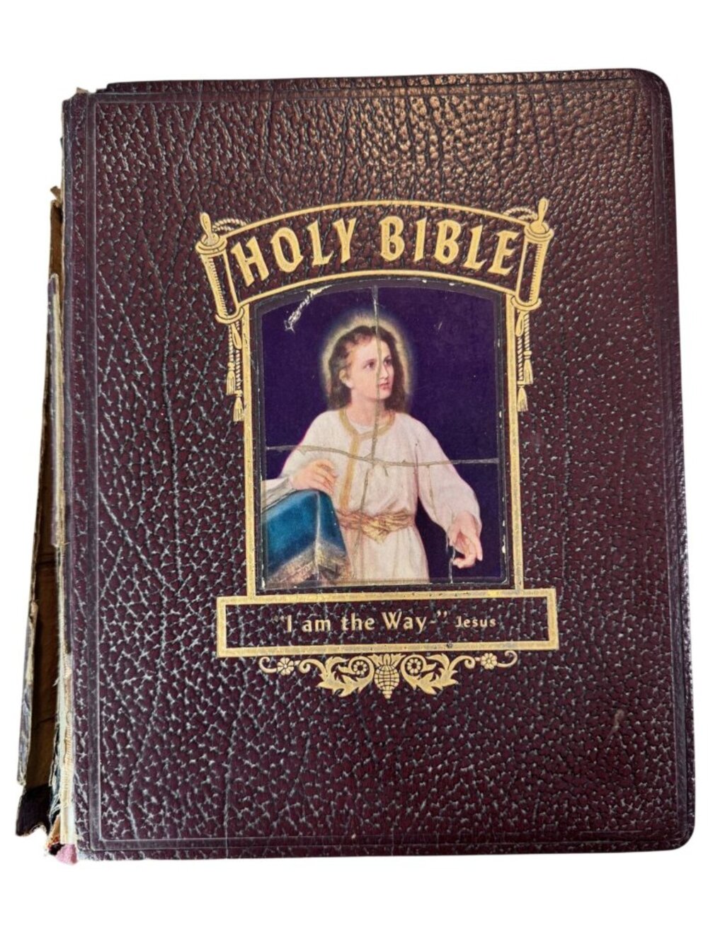 Vintage 1957 Holy Bible King James Version John A Hertel Co Illustrated Large KJ